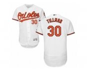 Men's Majestic Baltimore Orioles #30 Chris Tillman White Flexbase Authentic Collection MLB Jersey