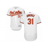 Men's Majestic Baltimore Orioles #31 Ubaldo Jimenez White Flexbase Authentic Collection MLB Jersey