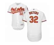 Men's Majestic Baltimore Orioles #32 Matt Wieters White Flexbase Authentic Collection MLB Jersey