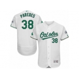 Men's Majestic Baltimore Orioles #38 Jimmy Paredes White Celtic Flexbase Authentic Collection MLB Jersey