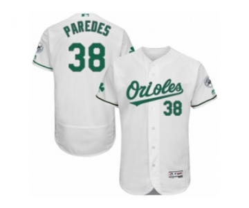 Men's Majestic Baltimore Orioles #38 Jimmy Paredes White Celtic Flexbase Authentic Collection MLB Jersey