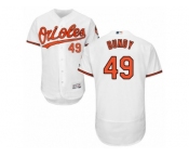 Men's Majestic Baltimore Orioles #49 Dylan Bundy White Flexbase Authentic Collection MLB Jersey