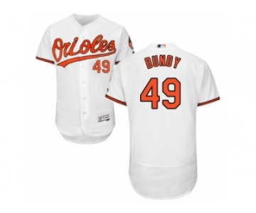 Men's Majestic Baltimore Orioles #49 Dylan Bundy White Flexbase Authentic Collection MLB Jersey