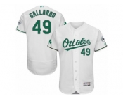 Men's Majestic Baltimore Orioles #49 Yovani Gallardo White Celtic Flexbase Authentic Collection MLB Jersey