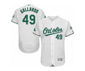 Men's Majestic Baltimore Orioles #49 Yovani Gallardo White Celtic Flexbase Authentic Collection MLB Jersey