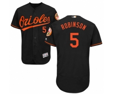 Men's Majestic Baltimore Orioles #5 Brooks Robinson Black Flexbase Authentic Collection MLB Jersey