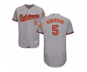 Men's Majestic Baltimore Orioles #5 Brooks Robinson Grey Flexbase Authentic Collection MLB Jersey