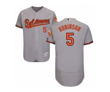 Men's Majestic Baltimore Orioles #5 Brooks Robinson Grey Flexbase Authentic Collection MLB Jersey