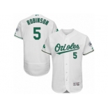 Men's Majestic Baltimore Orioles #5 Brooks Robinson White Celtic Flexbase Authentic Collection MLB Jersey