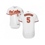 Men's Majestic Baltimore Orioles #5 Brooks Robinson White Flexbase Authentic Collection MLB Jersey