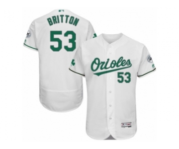 Men's Majestic Baltimore Orioles #53 Zach Britton White Celtic Flexbase Authentic Collection MLB Jersey