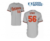 Men's Majestic Baltimore Orioles #56 Darren O'Day Authentic Grey Road Cool Base MLB Jersey