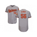 Men's Majestic Baltimore Orioles #56 Darren O'Day Grey Flexbase Authentic Collection MLB Jersey