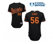 Men's Majestic Baltimore Orioles #56 Darren O'Day Replica Black Alternate Cool Base MLB Jersey