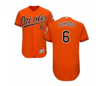 Men's Majestic Baltimore Orioles #6 Jonathan Schoop Orange Flexbase Authentic Collection MLB Jersey