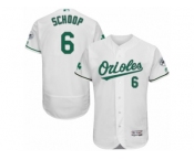 Men's Majestic Baltimore Orioles #6 Jonathan Schoop White Celtic Flexbase Authentic Collection MLB Jersey