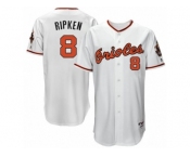 Men's Majestic Baltimore Orioles #8 Cal Ripken Authentic White 1966 Turn Back The Clock MLB Jersey