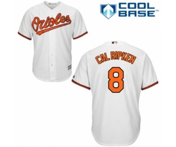 Men's Majestic Baltimore Orioles #8 Cal Ripken Authentic White Home Cool Base MLB Jersey