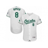 Men's Majestic Baltimore Orioles #8 Cal Ripken White Celtic Flexbase Authentic Collection MLB Jersey