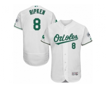 Men's Majestic Baltimore Orioles #8 Cal Ripken White Celtic Flexbase Authentic Collection MLB Jersey