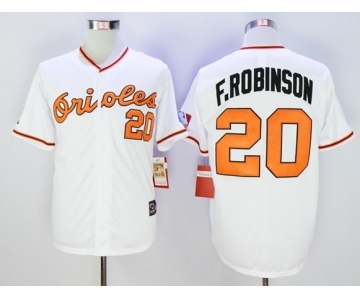 Mitchell And Ness Baltimore Orioles #20 Frank Robinson White Stitched Baseball Jersey