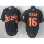 mlb baltimore orioles #16 chen black