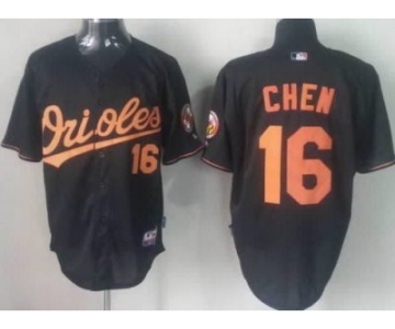 mlb baltimore orioles #16 chen black