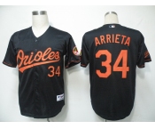 mlb baltimore orioles #34 arrieta black(cool base)[2011]