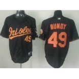 mlb baltimore orioles #49 bundy black