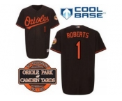 mlb jerseys baltimore orioles #1 roberts black cool base[20th anniversary patch]