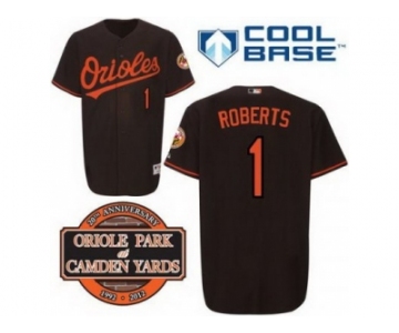 mlb jerseys baltimore orioles #1 roberts black cool base[20th anniversary patch]