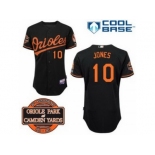 mlb jerseys baltimore orioles #10 jones black cool base[20th anniversary patch]