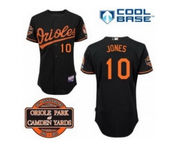 mlb jerseys baltimore orioles #10 jones black cool base[20th anniversary patch]