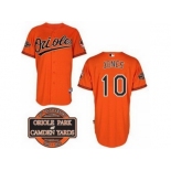 mlb jerseys baltimore orioles #10 jones orange cool base[20th anniversary patch]