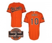 mlb jerseys baltimore orioles #10 jones orange cool base[20th anniversary patch]