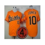 mlb jerseys baltimore orioles #10 jones orange[4 hall of fame patch]