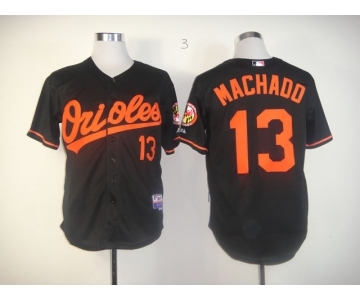 mlb jerseys baltimore orioles #13 machado black