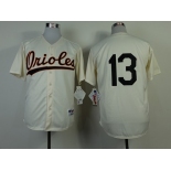 mlb jerseys baltimore orioles #13 machado cream