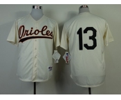 mlb jerseys baltimore orioles #13 machado cream