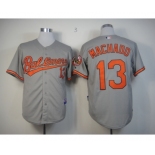 mlb jerseys baltimore orioles #13 machado grey