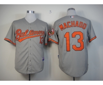 mlb jerseys baltimore orioles #13 machado grey