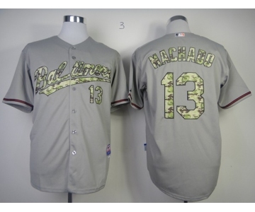 mlb jerseys baltimore orioles #13 machado grey[number camo]