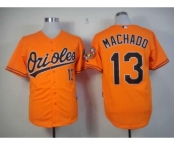 mlb jerseys baltimore orioles #13 machado orange