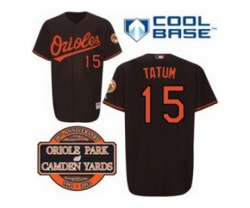 mlb jerseys baltimore orioles #15 tatum black cool base[20th anniversary patch]