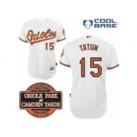 mlb jerseys baltimore orioles #15 tatum white cool base[20th anniversary patch]