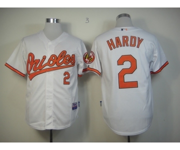 mlb jerseys baltimore orioles #2 hardy white