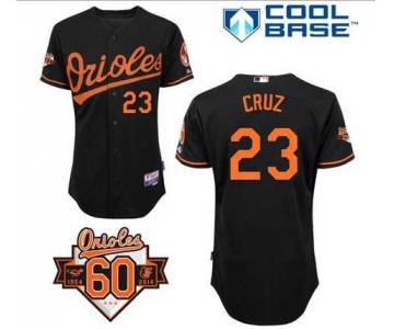 mlb jerseys baltimore orioles #23 cruz black[60 th]