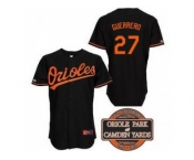 mlb jerseys baltimore orioles #27 guerrero black cool base[20th anniversary patch]