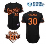 mlb jerseys baltimore orioles #30 tillman black[60 th]