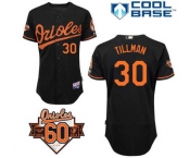 mlb jerseys baltimore orioles #30 tillman black[60 th]